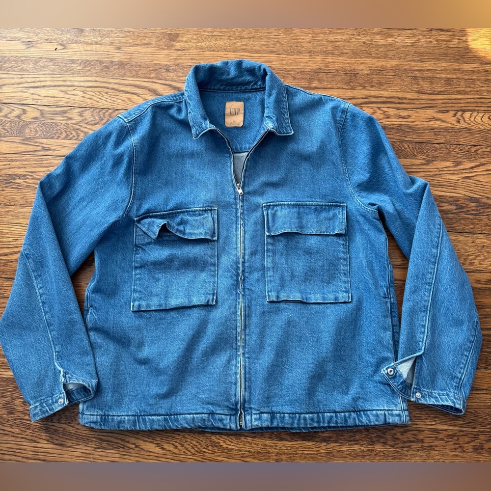 GAP Blue Denim Lightweight Shirt Jacket